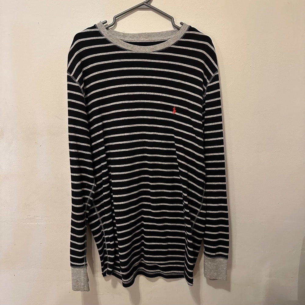 Polo Ralph Lauren Striped Crewneck Sweater in Men's XL. Gently used. Gre…